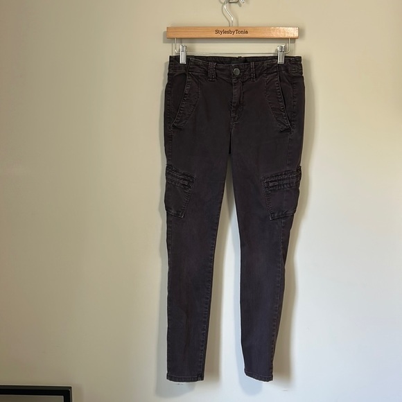 VINCE Slim Cargo Stretch Chino Pockets Mulberry Pants Jeans Sz 26 - Picture 2 of 15